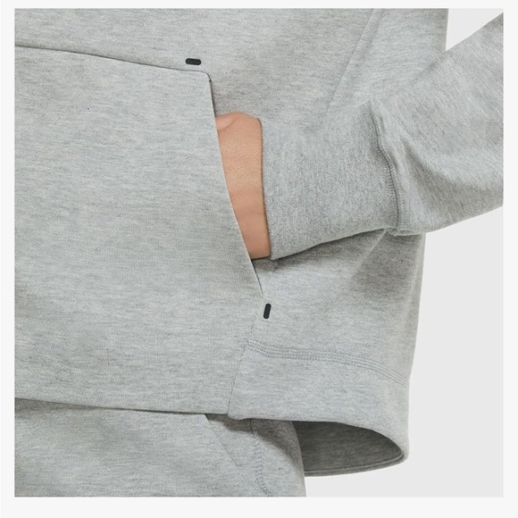 Nike Womens Grey Gray Tech Fleece Techfleece Size Small Cropped Full Zip Hoodie - Picture 10 of 10